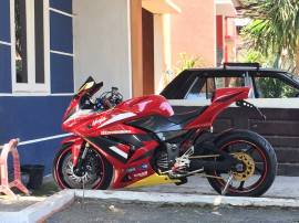 Kawasaki ninja 250R 2008 merah full modif limbah m